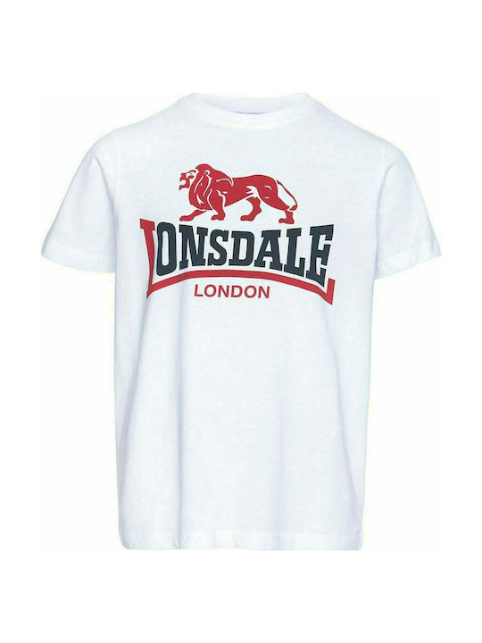 Kids Short Sleeve T-Shirt Holmrook Lonsdale - White