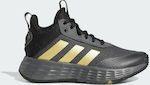Adidas Αθλητικά Παιδικά Παπούτσια Μπάσκετ Ownthegame 2 Grey Five / Matte Gold / Core Black