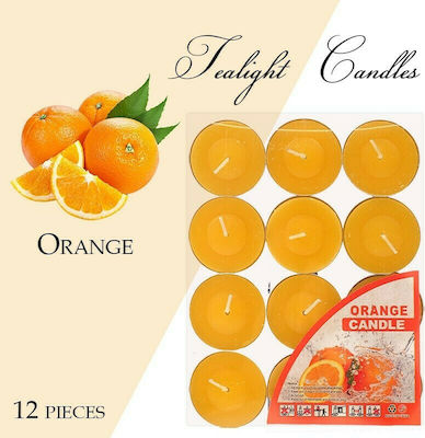 Scented Tealights Orange Orange 12pcs