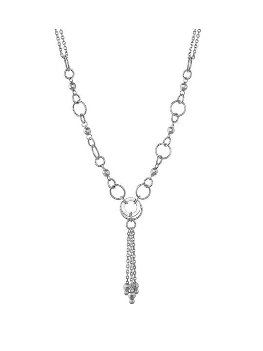 Necklace in white gold 14K White Bonds