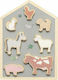 Holz Kinder Steckpuzzle Farm der Tiere für 1.5+ Jahre 7pcs Jabadabado