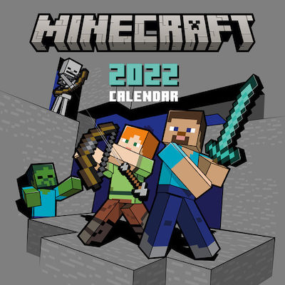 Danilo Μηνιαίο Επιτοίχιο 2022 Minecraft Πολύχρωμο 30x30cm