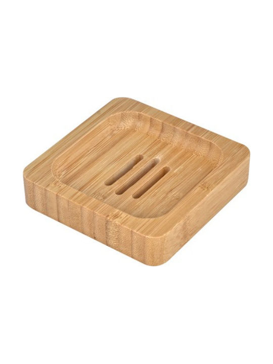 Lalos Bamboo Wooden Soap Dish Countertop Brown