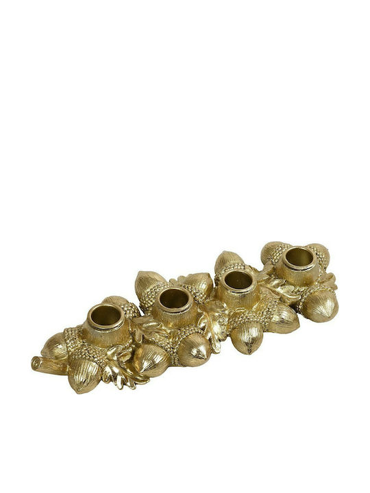 Espiel Christmas Gold Candlestick 29cm 6pcs