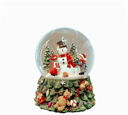 Christmas Snowball Illuminated with Snowman 15x15x19.5cm