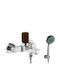 Orabella Gamma Marrone Mixing Bathtub Shower Faucet Complete Set Silver 10165-MA