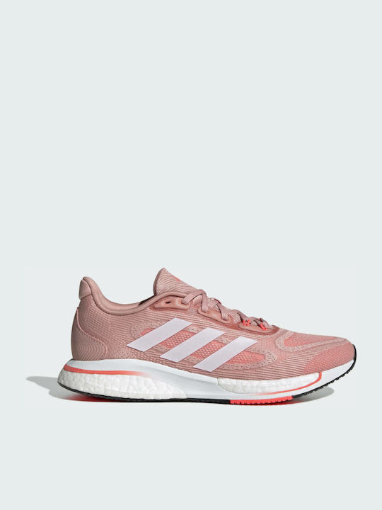 Adidas Supernova+ Γυναικεία Αθλητικά Παπούτσια Running Wonder Mauve / Almost Pink / Turbo