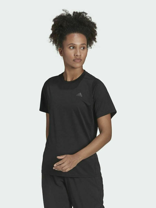 Adidas Run Icons Femeie Sport Tricou Uscare rapidă Negru