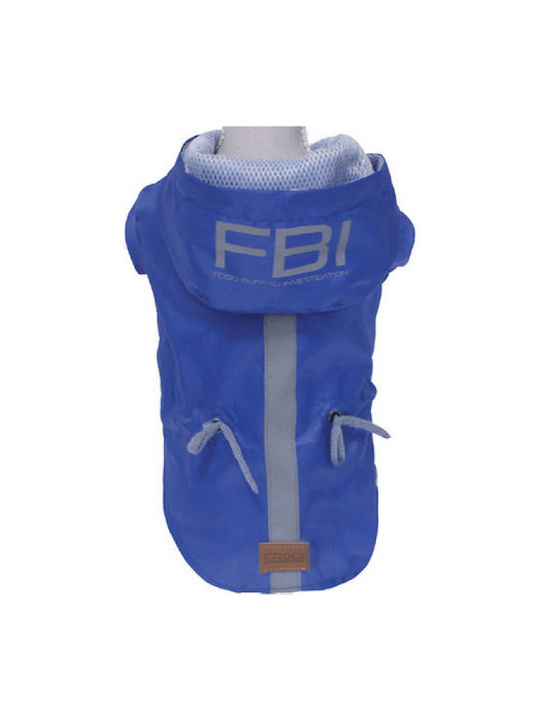 Croci Vancouver FBI Кучешки палта Водоустойчиво Худи Син с дължина на гръбчето 30 см. C7274423