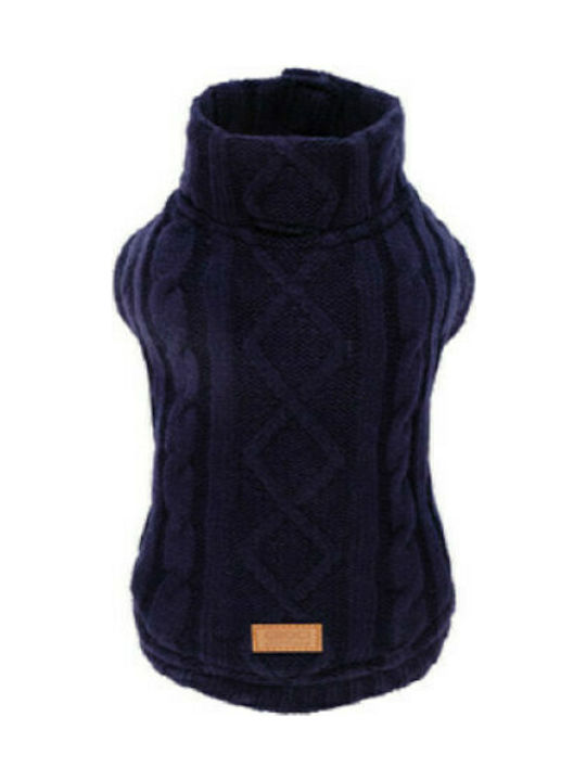 Croci Winter Trail Knitted Sweater Dog Shirt Blue in Blue color 30cm.