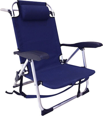 Papillon Small Chair Beach Aluminium with High Back Blue