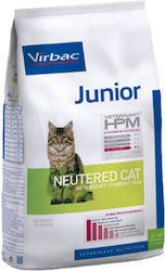 Virbac Junior Neutered Cat Dry Food for Young Sterilized Cats with Sensitive Urinary with Chicken / Poultry 1.5kg Virbac Junior Neutered Cat Dry Food for Young Sterilized Cats with Sensitive Urinary with Chicken / Poultry 1.5kg