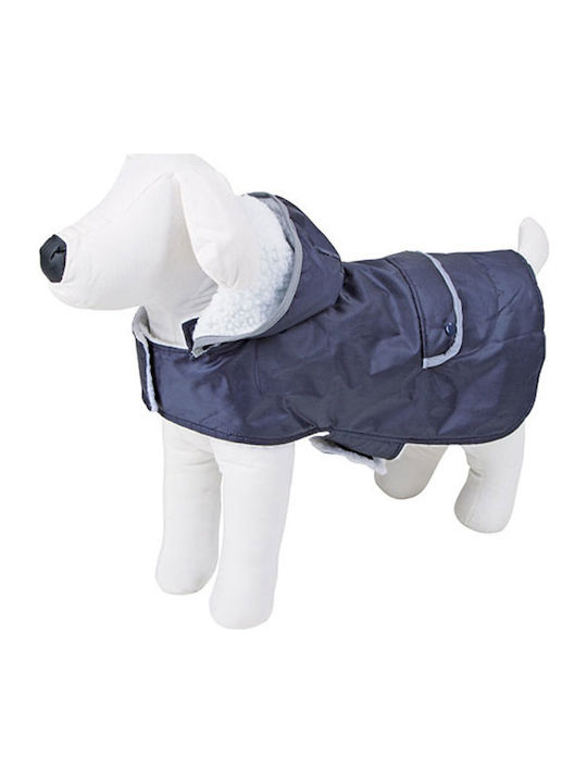 Kerbl Teddy Blue Waterproof / Windproof Dog Coat with Hood with 41cm Back Length