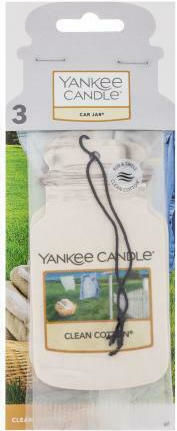 Yankee Candle Αρωματική Καρτέλα Κρεμαστή Αυτοκινήτου Clean Cotton 3τμχ
