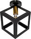 GloboStar Cube Modernă Metalică Plafonieră de Tavan cu Soclu E27 în culoare Negru 25buc