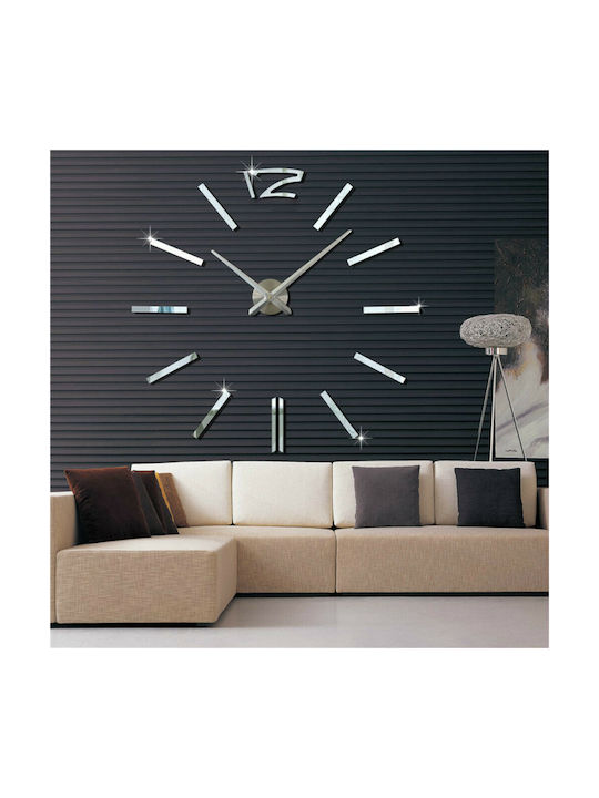 Ρολόι Τοίχου Αυτοκόλλητο Mirror Hour Do It Yourself 120 cm Πλαστικό