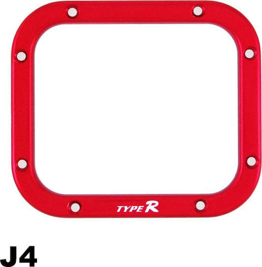 Autoline J4 Car Gear Shift Frame Decoration Gear Shift Base Decorative Frame in Red Color