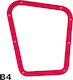 Autoline B4 Car Gear Shift Frame Decoration Gear Shift Base Decorative Frame in Red Color