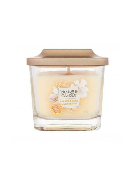 Yankee Candle Lumânare Aromată Elevation Collection Borcan cu Aromă Lapte de orez și miere Ecru 96gr 1buc