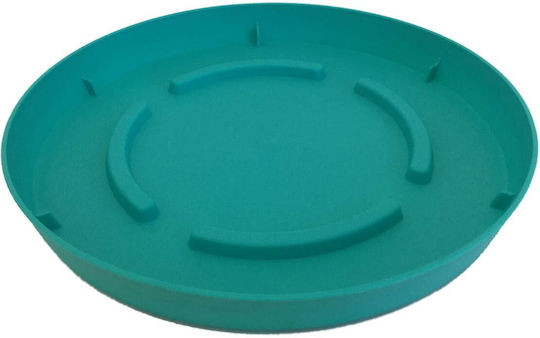 Atmosphera Plastic Pot Plate Aegean Blue 14.7x14.7cm