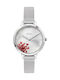 Fleurette Womens Watch 34mm Battery with Silver Stainless Steel Bracelet