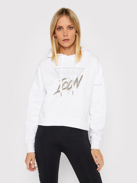Guess Women's Sweatshirt Hooded White