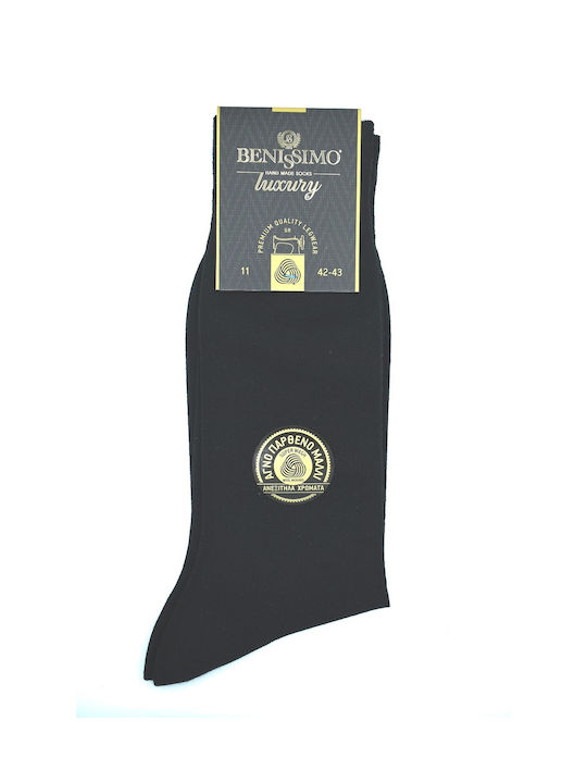 Men's woolen sock BENISSIMO black