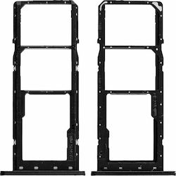 Samsung Dual Sim Card + Memory Holder Μαύρο για Galaxy A03s
