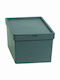 Viomes Mosaic Kunststoff Aufbewahrungsbox mit Deckel Grün 28x18x13.5cm 1Stück