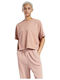Classics Natural Dye Women's Summer Crop Top Cotton Short Sleeve Canyon Coral