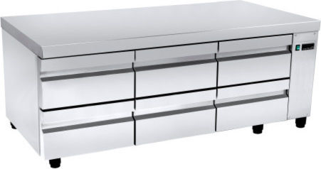 Niki Inox Werkbank-Kühlschrank ohne Kompressor H64xB150xT60cm