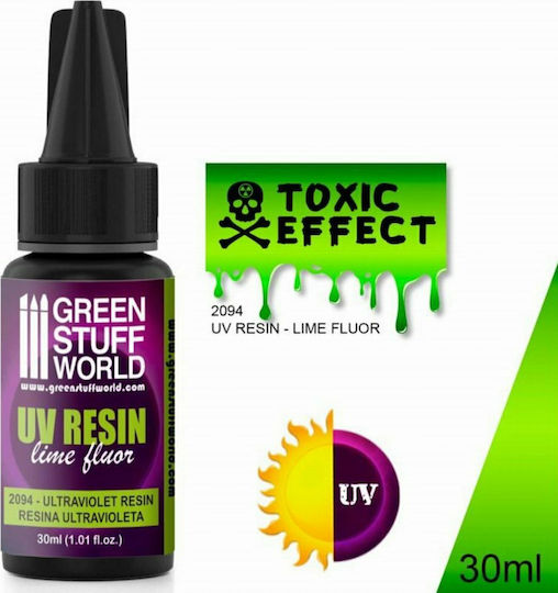 Green Stuff World UV Resin/Toxic Effect Χρώμα Μοντελισμού Lime Fluor 30ml