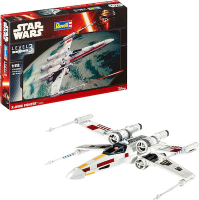 Revell Star Wars - Model Set: X-Wing Fighter Modeling Figure Airplane 21 Pieces in Scale 1:112 with Glue and Paints 03601