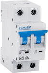 Elmark 2-Poles Automatic Circuit Breaker 6A 41206C