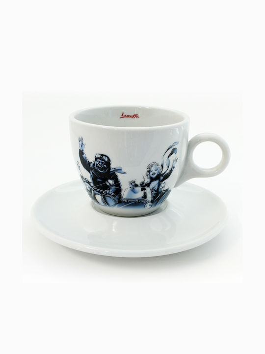 Lucaffe - Cappuccino-Tasse mit Untertasse, Blucaffe