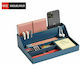 Plastik Schreibtisch-Organizer in Blau Farbe 17.5x7.2x25cm.