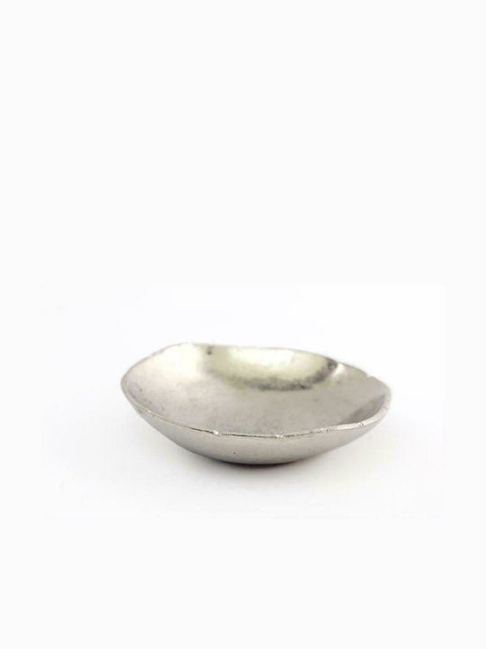 Atmosphera Aluminum Decorative Bowl 14x14x5cm Ασημί