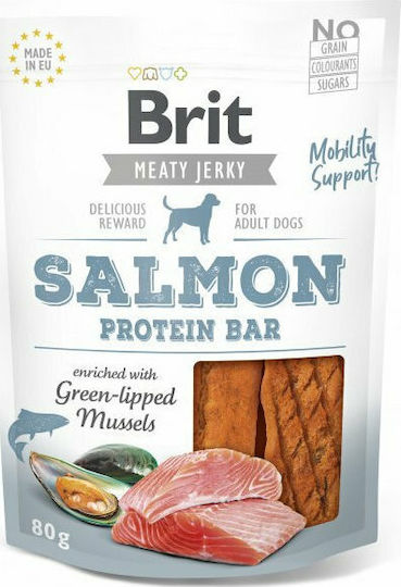 Brit Jerky Snack Salmon Λιχουδιά Σκύλου με Κρέας και Κοτόπουλο 80gr