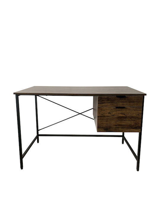 Desk Connor Dark Brown / Black 120x60x75cm