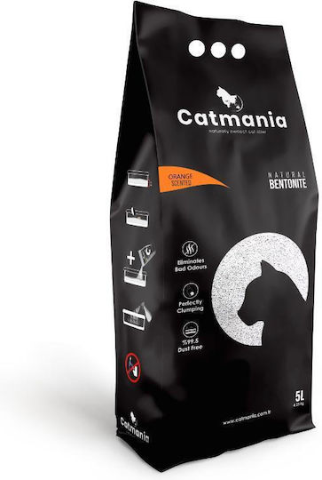 Catmania Nisip pentru Pisici Bentonită cu Aromă Portocala 5lt