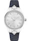 Police Pahia Дамски Часовник 36mm Кварцов със Сребриста Кожена Каишка