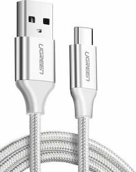 Ugreen US288 Braided USB 2.0 Cable USB-C male - USB-A male 18W White 3m (60409)