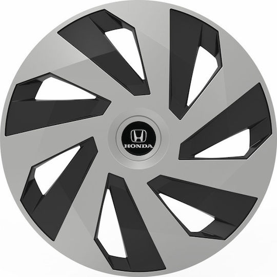 Versaco Car Hubcap Set Vector with Honda Emblem 14" 4pcs Silver
