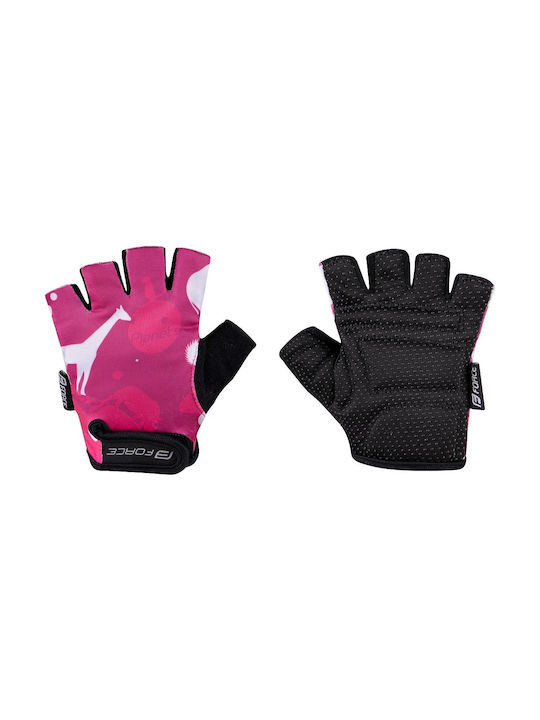 Force F-Planet Halber Finger Fahrradhandschuhe Kinder Rosa