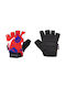 Force F-Planet Halber Finger Fahrradhandschuhe Kinder Rot
