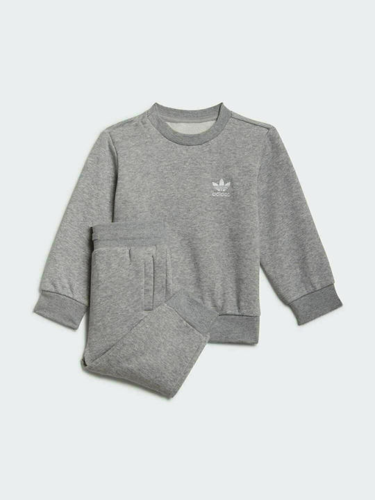 Adidas Kids Sweatpants Set Gray 2pcs Adicolor Crew