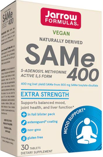 Jarrow Formulas SAMe 400 400mg Συμπλήρωμα για το Άγχος 30 ταμπλέτες