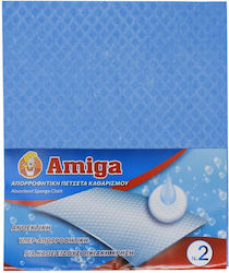 Amiga Νο.2 Sponge Cloths General Use Blue 20x25cm