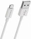 Borofone BX22 Редовна USB 2.0 до микро USB кабел Бял 1м 1бр