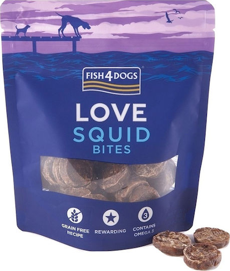 Fish4Dogs Love Squid Bites Λιχουδιές Σκύλου με Ψάρι 80gr